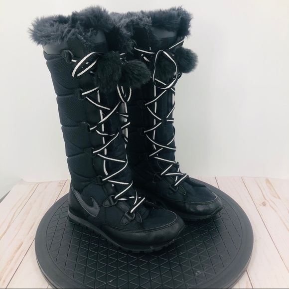 Nike women’s hi 3 Black‎ winter lace up boots 6 - Picture 1 of 11